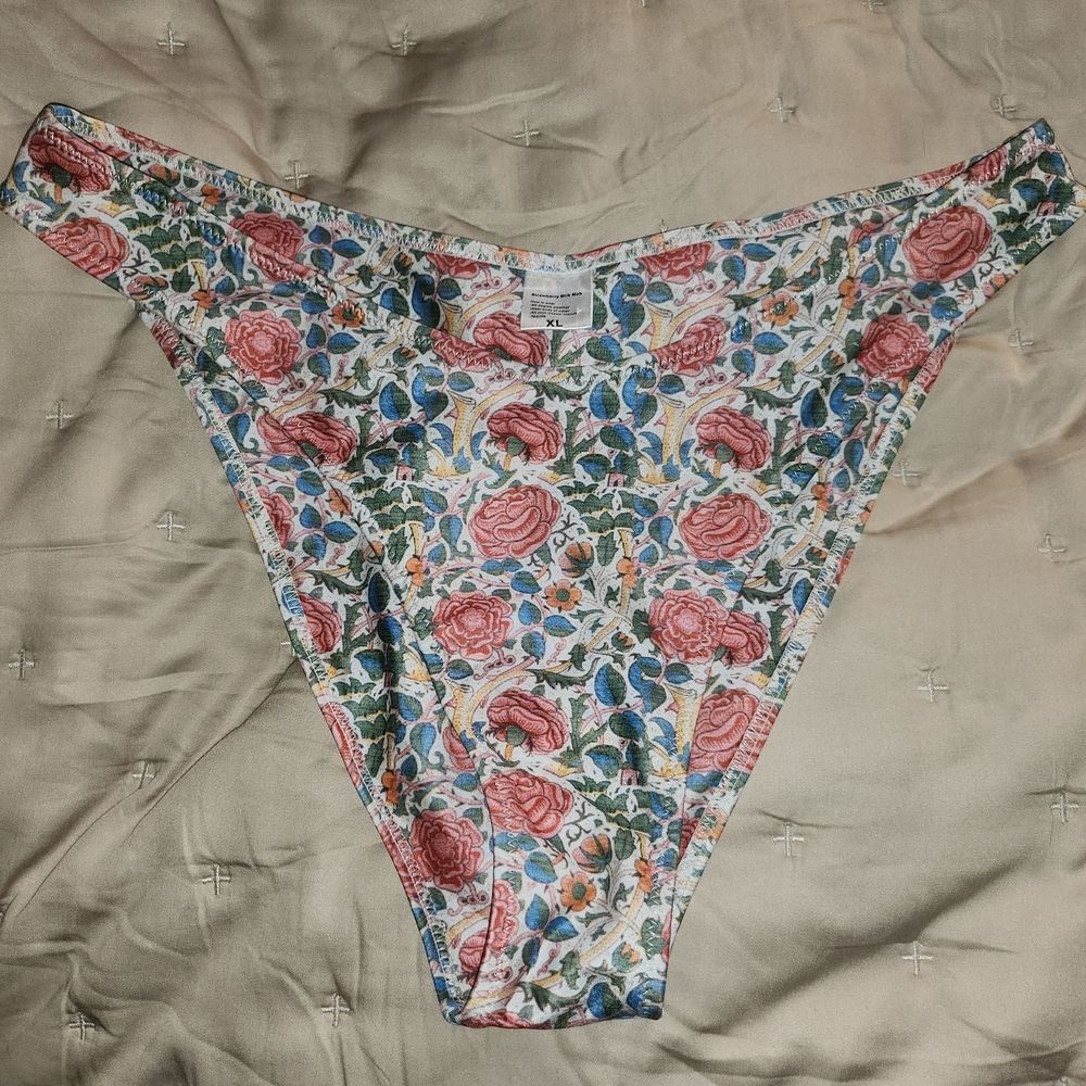 Strawberry Milk Mob Pink Floral Women’s Bikini Bottoms